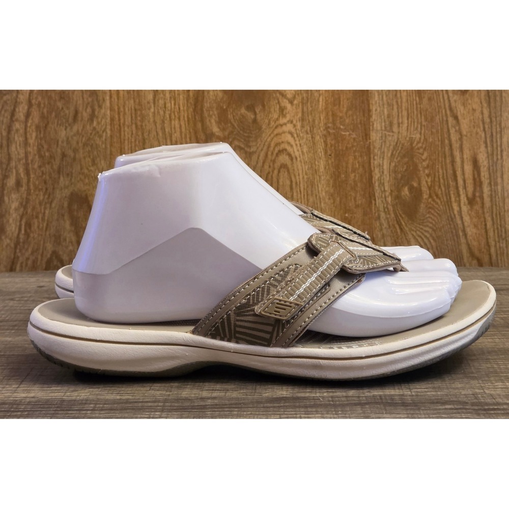 Clarks Brinkley Jazz Flip Flop Sandals Womens‎ Size 8 Tan